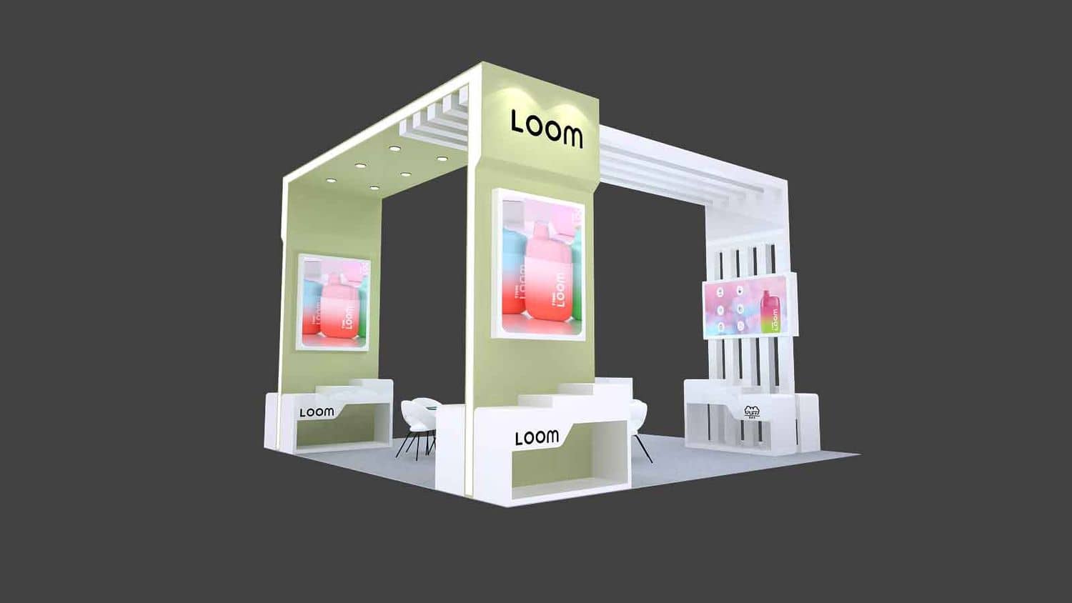 美国哥伦比亚电子烟展LOOM展位展台设计搭建(图7)